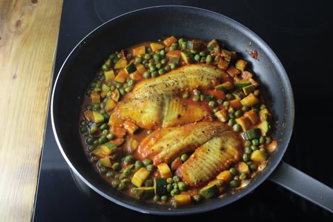 Goan Fish Curry - Step #5 Finish the curry & tilapia