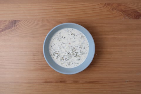 Sheet Pan Crispy Cod Sandwiches - Step #4 Make the tartar sauce
