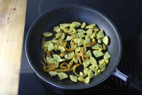 Cheese on Cheese Tortellini - Step #2 Sauté the vegetables