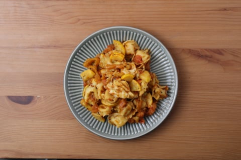 Cheese on Cheese Tortellini - Step #5 Combine the pasta & serve