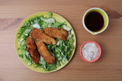 Camp Goodfood x Lesson 4: Crispy Chicken Tenders - Step #6 Plate your dish