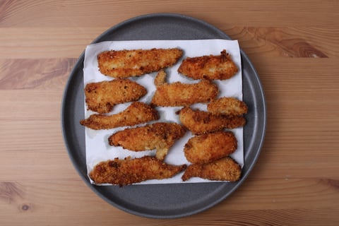 Camp Goodfood x Lesson 4: Crispy Chicken Tenders - Step #3 Cook the chicken tenders