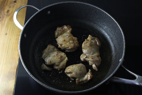 Chicken & Squash Cacciatore - Step #1 Start the chicken