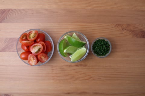 Pan-Seared Trout with Avocado Cream - Step #2 Mise en place