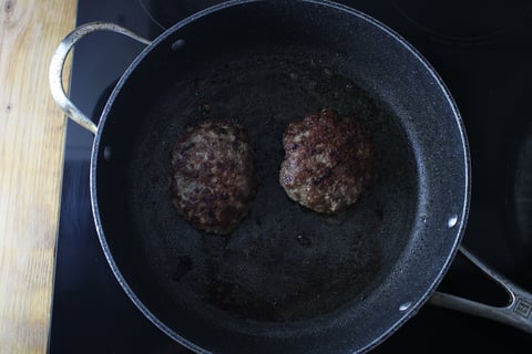 Carb-Wise: Pan-Seared Mini Beef Meatloaves - Step #3 Prepare & cook the meatloaves