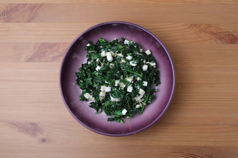 Feta & Greens Boureka Hand Pies - Step #2 Make the filling