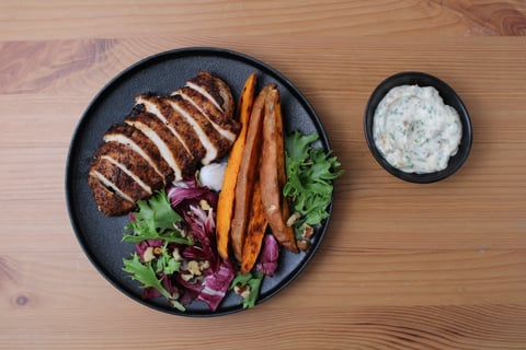 BBQ Coffee-Spiced ORGANIC Chicken - Step #5 Plate your dish