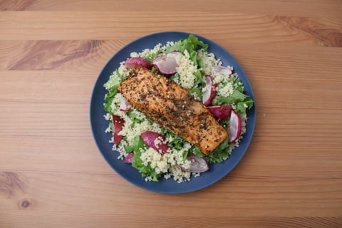 Za’atar-Fried Salmon - Step #6 Plate your dish