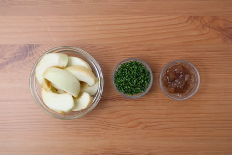 Mini Pork Meatloaves with Apple & Mustard - Step #3 Mise en place
