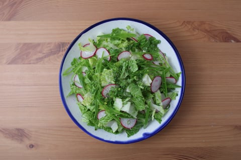 Everything Bagel Chicken Caesar Salad - Step #4 Make the salad