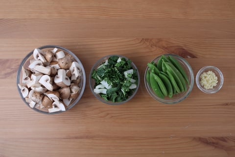 Ponzu-Sesame Vegetable Stir-Fry - Step #2 Mise en place