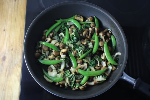 Ponzu-Sesame Vegetable Stir-Fry - Step #4 Make the stir-fry