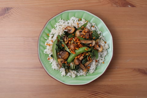 Ponzu-Sesame Vegetable Stir-Fry - Step #5 Plate your dish