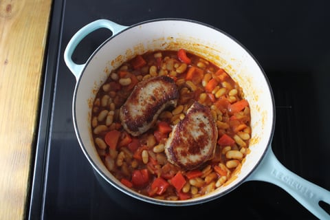Goodfood Travels: Spain's Pork Chop Skillet - Step #4 Finir le mijoté et le porc