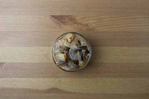Hot Harissa-Lemon Shrimp - Step #2 Marinate the shrimp