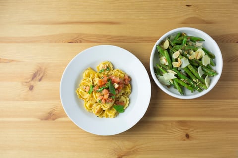 Pan-Seared Cheese Tortellini & Bruschetta Sauce - Step #6 Plate your dish
