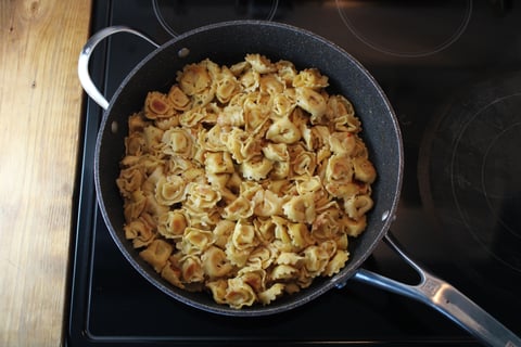 Pan-Seared Cheese Tortellini & Bruschetta Sauce - Step #5 Finish the pasta