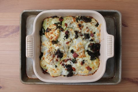 Bacon & Aged Cheddar Tartiflette - Step #5 Bake the tartiflette