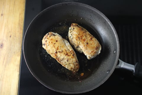 Chicken Breasts with Pesto Butter - Step #1 Cook the chicken