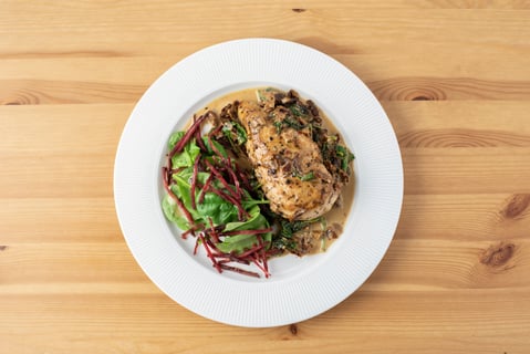 Keto: Seared Chicken & Sun-Dried Tomato Pan Sauce - Step #4 Plate your dish