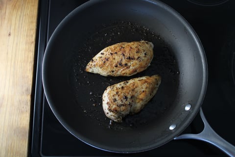 Keto: Seared Chicken & Sun-Dried Tomato Pan Sauce - Step #1 Cook the chicken