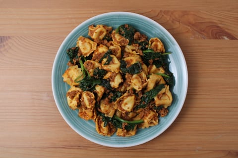 Protein Swap | Cheesy Tortellini & Ground Beef Skillet - Step #5 Gratiner les pâtes et servir