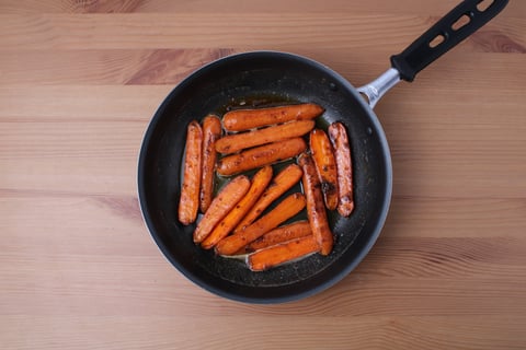 Roasted Beef Meatballs with Maple-Brown Butter Carrots - Step #5 Finish the carrots