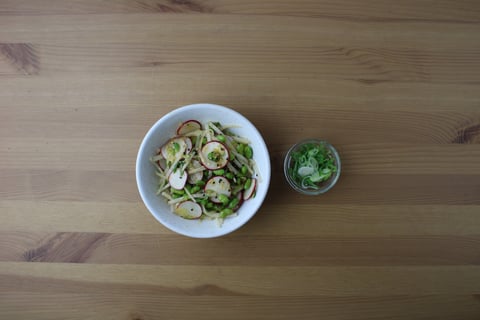 Teriyaki Chicken with Roasted Sesame Carrots - Step #4 Préparer la salade