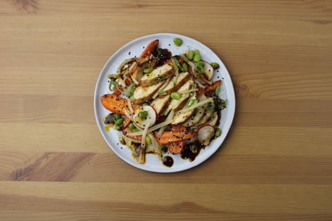 Teriyaki Chicken with Roasted Sesame Carrots - Step #5 Dresser les plats