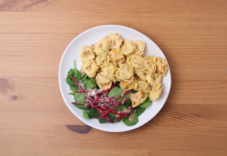 Fresh Cheese Tortellini in Caramelized Onion Sauce - Step #5 Plate your dish