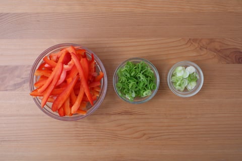Vegetarian Larb Noodle Bowls - Step #3 Mise en place
