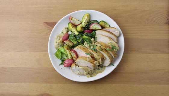 Protein Upgrade | ORGANIC Chicken with Tarragon Sauce - Step #5 Dresser les plats