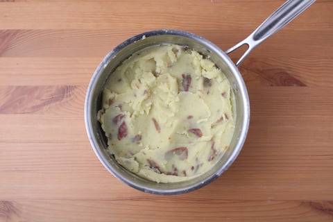 Seared Pork Sausages & Caramelized Onion Sauce - Step #1 Make the mash