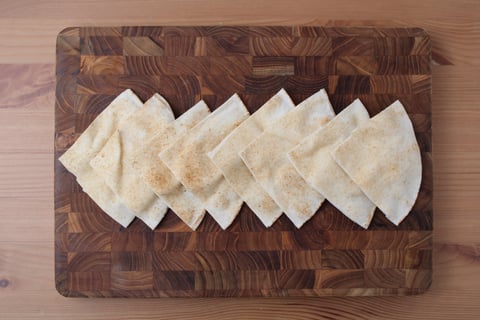 Middle Eastern Beef & Veggie Mezze - Step #5 Warm the pita
