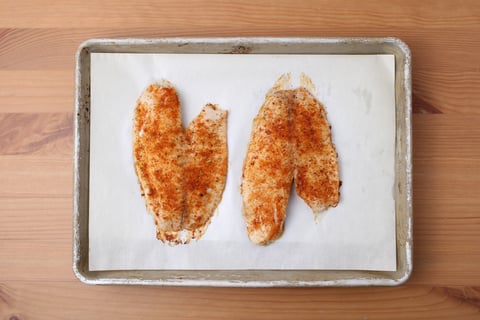 Mexican-Spiced Baked Tilapia - Step #3 Bake the tilapia