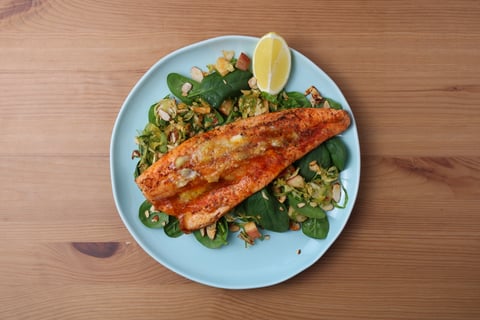 Quick One-Pan Blackened Trout with Honey Butter - Step #5 Plate your dish