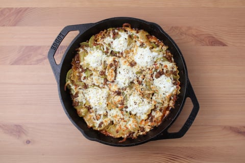 Ground Beef & Zucchini Skillet Lasagna - Step #5 Griller la lasagne