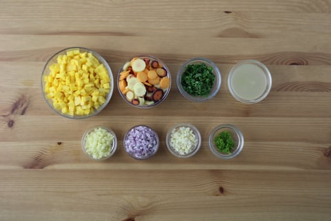 Seared Tuna in Thai-Style Curry Sauce - Step #2 Mise en place