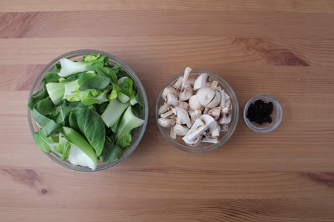 Carb-Wise: Spiced Cod & Black Garlic Mushroom Sauce - Step #1 Mise en place