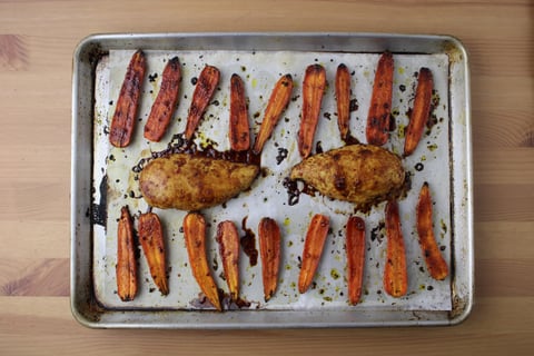 Paleo: Tamarind-Glazed Chicken - Step #4 Finir le poulet et les carottes