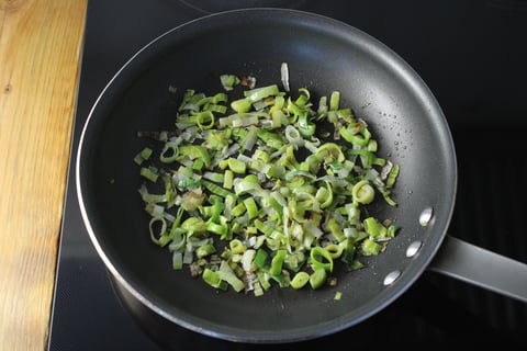 Whiskey Butter Pork Chops - Step #2 Sauté the leeks