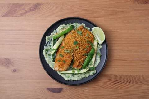 Carb-Wise: Baked Tilapia with Spiced Panko - Step #6 Plate your dish
