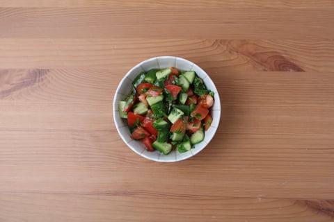 Keto: Za’atar Chicken Breasts - Step #4 Préparer la salade