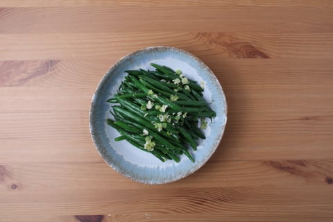 Nick’s Pick | Smoky Chicken with Alabama-Style BBQ Sauce - Step #4 Blanch the string beans & make the salad