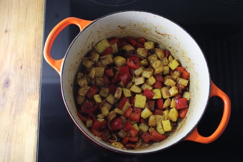 Vegetarian White Bean & Yellow Zucchini Chili - Step #2 Commencer le chili