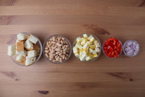 Vegetarian White Bean & Yellow Zucchini Chili - Step #1 Mise en place