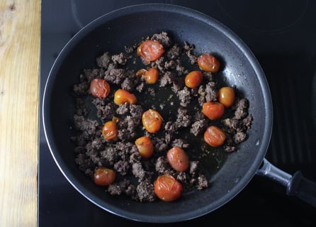 Mediterranean-Style Ground Beef Stir-Fry - Step #1 Start the stir-fry