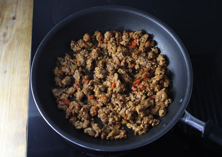 Pork Bolognese over Sweet Potato ‘Rice’ - Step #3 Finish the bolognese