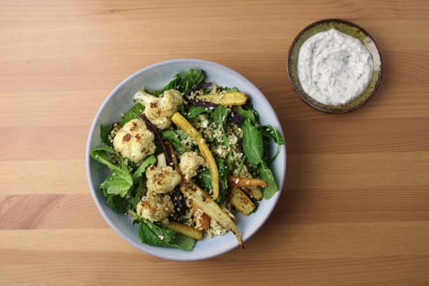 Honey Roasted Cauliflower & Carrots - Step #5 Dresser les plats