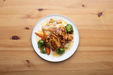 Clementine-Glazed Chicken Thighs - Step #5 Plate your dish